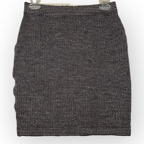 St. John Collection Vintage Y2k Brown & Beige Stretch Knit Mini Skirt Size 4 - Picture 2 of 12